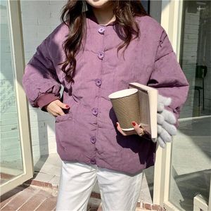 Women's Down Alien Kitty Preppy Style Solid Women Coat Button Jacket Chic Minimalist 2024 Autumn Winter Casual Fashion All-Match Parkas