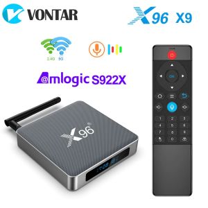Caixa X96 X9 Amlogic S922X Smart TV Box 4GB RAM 32GB ROM Suporte 8K Dual WiFi 1000m LAN Google Voice X96 Configuração Top Box Player Player Player