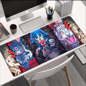 Stand Master of the Devil Japan Mouse Pad Black and White Gaming Keyboard gummipudd på bordet Desk Mat Anime Mouse Mat PC Rug