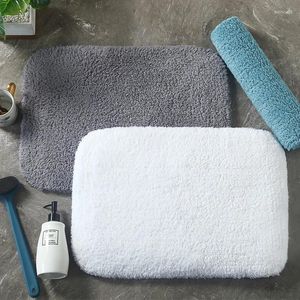 Bath Mats Bathroom Absorbent Floor Mat Small Size Pure Cotton Thickened Non-slip Mini Carpet