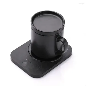 Muggar temperaturkontroll självvärme elektrisk mugg kaffevärmare kopp 55 grader keramisk smart varmare med termostatisk uppsättning