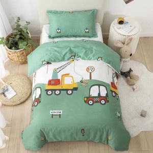 3pcsset Kindergarten Bedding Set Childrens Quilt Cover Bed Sheets Without Filling Available In All Seasons Pure Cotton 240325