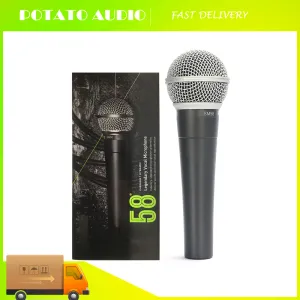 Mikrofony Nowe pakiet S58s z transformatorem S58LC S58 Cardioid Dynamic Mikrofon wokalny dla Karaoke Live Vocals Studio