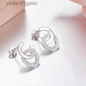 Toppkvalitet 1to1 Brand Logo Womens Designer örhängen Sterling Silver Carter Circled örhängen för kvinnors mångsidiga ljus lyx AAA+ kvalitet dingle örhängen stud