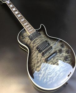 Hochqualität 6 STRING E -Gitarre aktiver Tippup Solid Mahagony Body Rose Fingerboard Große Blumendekoration Chromeplate9612305