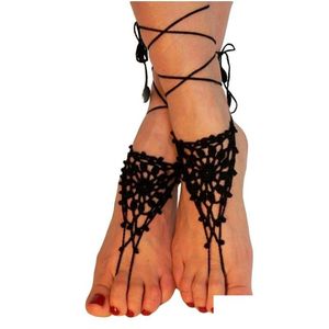 Barefoot Sandals Designer Fashion Beach Women Girls Coghet Cotton Ankel Chain Wedding Anklets Sandal Armband Foot Jewelry Dhgarden Dhzbj