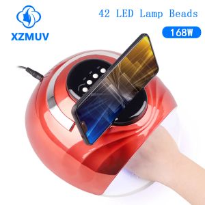 Kurutucular XZM 98W Yüksek Güçlü UV LED Tırnak Lambası Jels Unhas Lampe Ongle 42 LEDS tırnak kurutucu hızlı kürleme hız tırnakları jel ışık