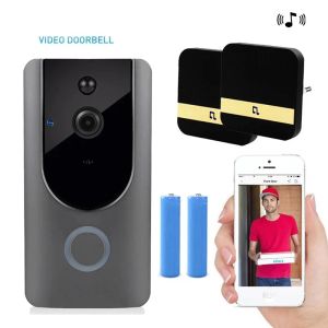 Doorbells Inteligentne domowe wideo WiFi wideo Doorbell bezprzewodowy 720p HD Ring Doorbell Camera 1.0 MP Nocna wizja Twoway Audio Telefon aplikacja zdalny alarm pir