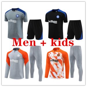 2024 2025 Inter Soccer Tracksuit Lautaro Milano Training Suit 23 24 25 Milans Camiseta de Foot Men Kids Wear Formation Tuta Jacket Set Squitude Jogging Sportwear