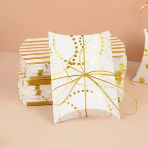 Wrap regalo 10pc kraft cuscino per cuscinetto zucca scatola di cartone imballaggi borse bomboniere notti bomboniere