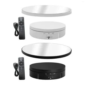 Torebki biżuterii obrotowe stojak na wyświetlacze lustro pokryte automatyczną platformą obrotową 360 stopni gramofon dla modelu ciasta