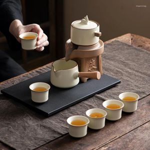 Zestawy herbaciarni Ru piec automatyczny zestaw herbaty Lazyboney domowe sprawiają, że teapotki pudełka na prezenty lekkie ekstrawaganckie prezenty ręczne