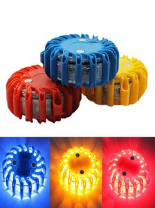 Super Bright Auto 16 LED Round Beacon Emergency Strobe Flashing varningslampor Rund bil takljus bar vägsäkerhet ljus3989439