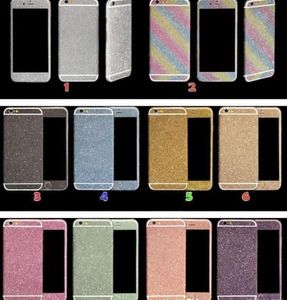 Guter luxuriöser Ganzkörper Bling Diamond Shiny Glitter Regenbogen Vorderseite Rückenseiten Hautaufkleberabdeckung für iPhone 12Promax und iPhone 135812878