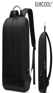 Eurcool Business ince dizüstü bilgisayar sırt çantası MEN039S 156inch ofis iş Men039s Sırt çantası unisex siyah ince süper ışık1572536