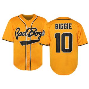 Erkek Polos Biggie Smalls Beyzbol Forması 72 Badboy Beyzbol Forması BG Film Jersey Erkek Gömlek Cosplay Giyim Tüm Dikiş Boyu S-XXXL