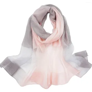 Шарфы весенняя и летняя градиент моды тонкая шарф шарф для женщин
