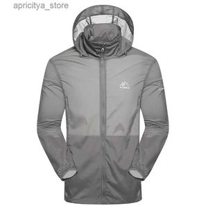 Jackets ao ar livre Hoodies verão homens mulheres jaqueta de caminhada fina à prova d'água de roupas de acampamento seco rápido, protetora solar esportes ao ar livre, casacos anti-UV Windbreaker L48