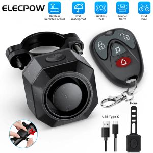 Kits Elecpow Bicycle Alarm Wireless Waterproof Electric Scooter Motorcycle Bike Anti theft Alarm Remote Control Security Protection