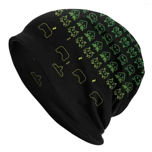 Berets Space Invaders Gamer Bonnet Hat вязание Vintage осень зимняя видеоигры черепа шляпы шляпы унисекс взрослые летние теплые кепки