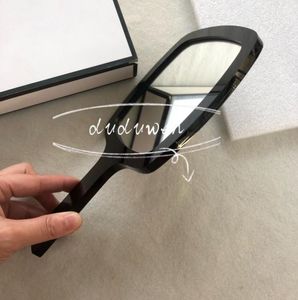 23x13cm Collection Boutique Makeup Mirror Vintage Acrylic Circle Handle Mirror Fashion Cosmetics Tools C Gift Box9122191