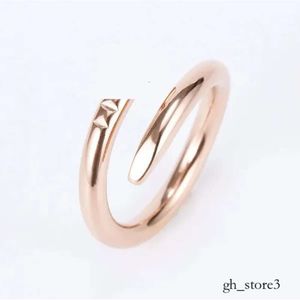 Kartenring Nagelring mit Box Klassiker Luxusdesigner Schmuck Männer und Frauen Titanium Stahl Gold-plattierte Gold Silber Rose nie verblassen Liebhaber Paar Ringe Geschenk 554