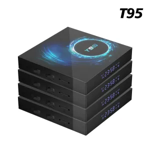 ボックス4 PCS卸売T95テレビボックスAndroid 10 AllWinner H616 16G 32G 64G ROM TVBOX 2.4G 5G WIFI HDR 6Kメディアプレーヤーセットトップボックス