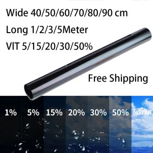 Stickers 5/15/25/35 Percent Vlt Window Tint Film Glass Sticker Sun Shade Film for Car Uv Protector Window Foils Sticker Films for Home