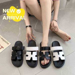 2024 Designer Slippers Chypre New Summer One Line With Sandals For Women Flip Flops Flat