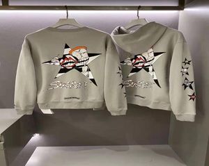 Ch crosin all'inizio della primavera New Red Lip Graffiti Cartoon Pullover Pullover Rotonda Rotonda Magione con cappuccio Magni039S e Women039S FAS1412649