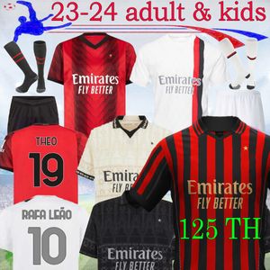 23 24 AC 125th Pulisic Rafa Lea Soccer Jerseys 2024 A.Rebic Kjaer Milans Giroud Home Brahim Fani Fani czwarty rebic Theo Bennacer Kessie Football Kit 16-4xl