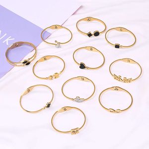 Klassisches japanisches und koreanisches Paar Diamantarmband Titanzubehör Edelstahl Minimalistischen Schmuck