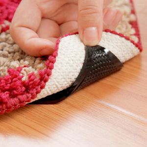 Carpets 4 Pcs Eco-Friendly Pliers Ruggies Carpet Mat Non Slip Grip Pad Corners Anti Skid Washable Reusable Silicon Pads