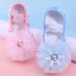 Dansskor för barn Kvinnor SOLE SOLE BLÅ Pink Dancing Shoe Girls Princess Baby Children's Ballerina