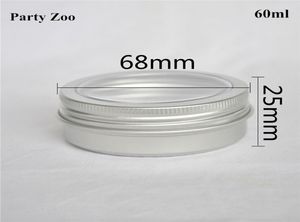 60ml Aluminum Box Packing Tins 60g Finger Spinner Container Cosmetic Cream Jar With Window Cap1505112