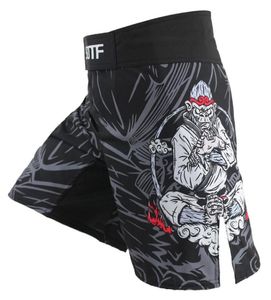 ボクシングショーツ衣類MMAムエタイキックボクシングファイトsuotf muaythai men cheap santa emma soft sun wukong monkey mma shorts2768098