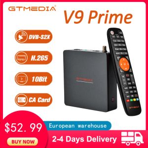 Kutu GTMedia V9 Prime Super DVBS2 Uydu Alıcı Yükseltme V8 Nova V9 Süper Destek H.265 İspanya'da Yapılan WiFi TV Kutusu Stoku