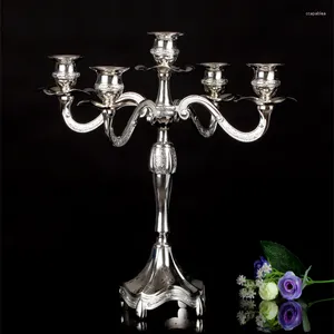 Candle Holders European Classic Candlestick Alloy Silver Plated Available For El Clubhouse And Home Use