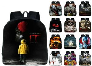 Stephen Kings It Polyester Backpack Pennywise College Schoolbag Student Kids Print Shoulderbag Laptop Rucksack Handbag Bookbag Sat2291930