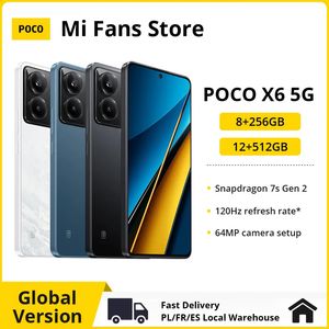 프리미어 EU 글로벌 버전 Poco X6 5G Snapdragon 7S Gen 2 120Hz 흐름 AMOLED 디스플레이 스마트 폰 64MP 카메라 NFC 67W 충전 10Hz