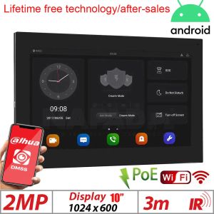 Intercom Dh Mutil Language Video Comercom Poe vth5341GW DHIVTH5341GW ANDROID 10INCH INDOORモニターとWiFiタッチスクリーンドアベル