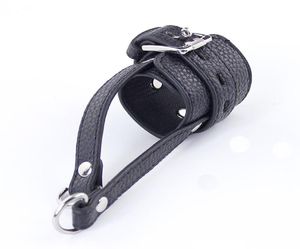 Cock Rings Male Devices Leather Ball Stretcher Scrotum BDSM Testicle Bondage Sex Toys For Couples Femdom Bondage Cock Harness6266822