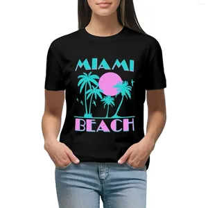 Polos dla kobiet retro miami plaża 70s w stylu lat 80. vintage men t-shirt cute tops kawaii