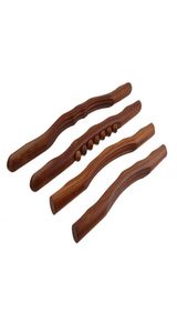 4Pcs Scraping Stick Wood Back Shoulder Neck Waist Leg Massage Tools Burner Meridian Brush Slim Cellulite Massager Rod X0426254M2103219