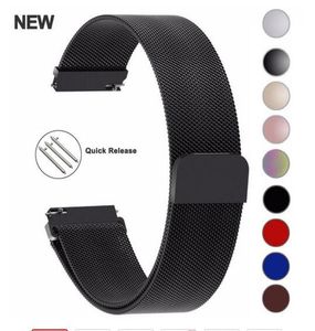 20mm 22mm Milanese Loop Strap for Samsung Gear S3 Galaxy Watch 46mm 42mm Active 2 Band 20mm rostfritt stålband för Gear S2 Amaz1449643