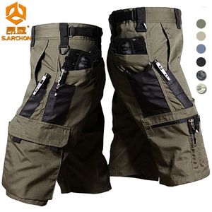 Shorts maschile 2024 Summer Tactical Men Waterproof Multi Pocket Pants resistenti ai pantaloni traspiranti escursionisti escursionistici