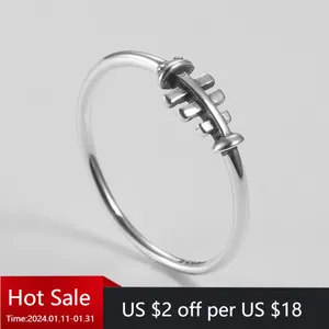 Cluster Rings 925 Sterling Silver Simple Geometric Design Stack-able Finger For Women Luxury Fine Jewelry Gifts