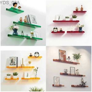 Other Home Decor Colorful acrylic floating shelves wall mounted bookshelves corner display room bathroom kitchen storage 8 colors yq240408