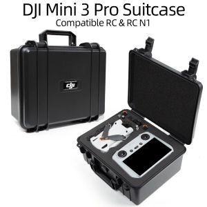 Väskor för DJI Mini 3 Pro Storage Case Portable Suitcase Hårt skal Vattentät explosionssäker bärbox RC Controller Tillbehör