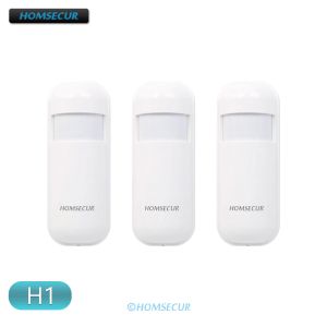 Rilevatore Homsecur 3pcs 433MHz Wireless PIR Detector H1 per 433MHz 4G GSM Sistema di allarme di sicurezza per la sicurezza domestica GSM